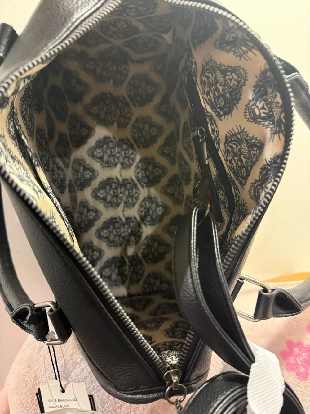 Ed Hardy Satchel Black rhinestone skull NEW RELEASE